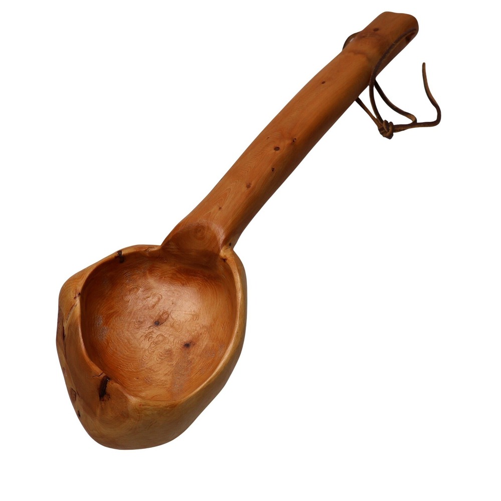 Handcrafted Rustic Large Burl Wood Ladle‎ Scoop Wall Hanging 15.5" Kitchen Decor